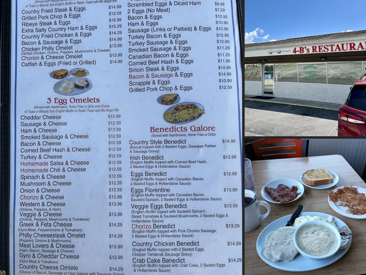 Hearty comfort food served in a small diner.